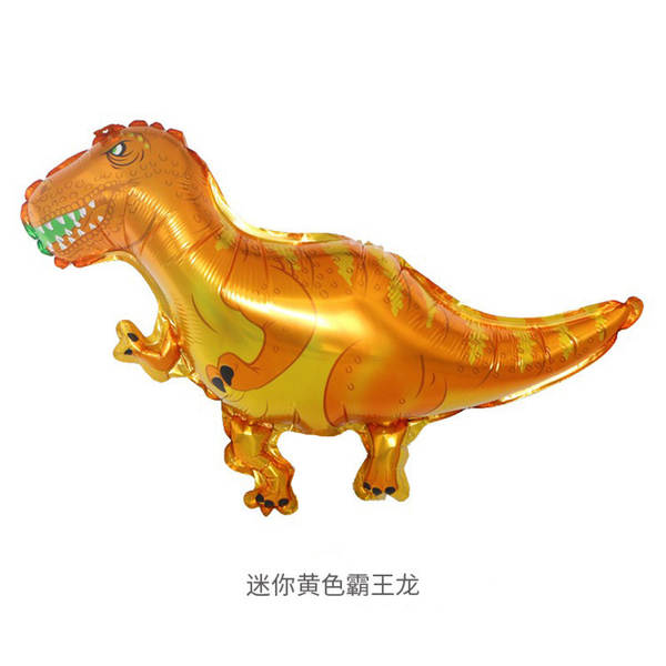 Dinossauro série inteira coroa dinossauro desenho animado verde dinossauro floresta festa de decoração atmosfera de balão de alumínio para atacado