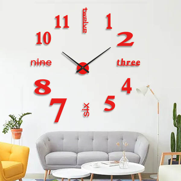 Relógios DIY criativos de parede da noite da moda com relógios simples e silenciosos para o quarto