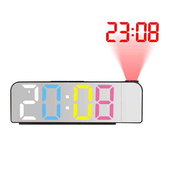 Novo relógio LED de projeção simples transfronteiriço de grande fonte de relógio eletrônico com relógio digital com temperatura 8013