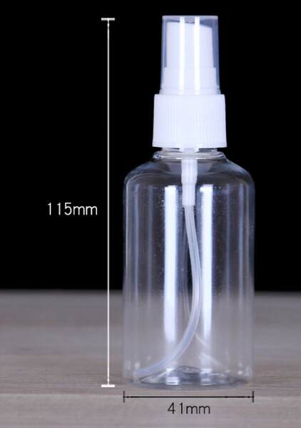 Venda por atacado 30ml/50ml/100ml garrafa de pulverização Pequena garrafa de pulverização de maquiagem garrafa de distribuição de perfume transparente PET garrafa de plástico