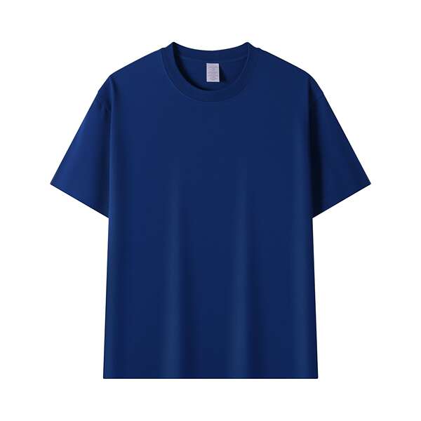 Americano de 230 gramas de peso de algodão puro sem costura de barril de tecido de mangas curtas T-shirts de cor limpa de cor limpa de camisa branca embrulhada