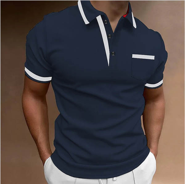 2023 Cross-border Europa e América Camiseta de esportes de lazer de três pedaços POLO camisa de golfe digital impressão de camisa