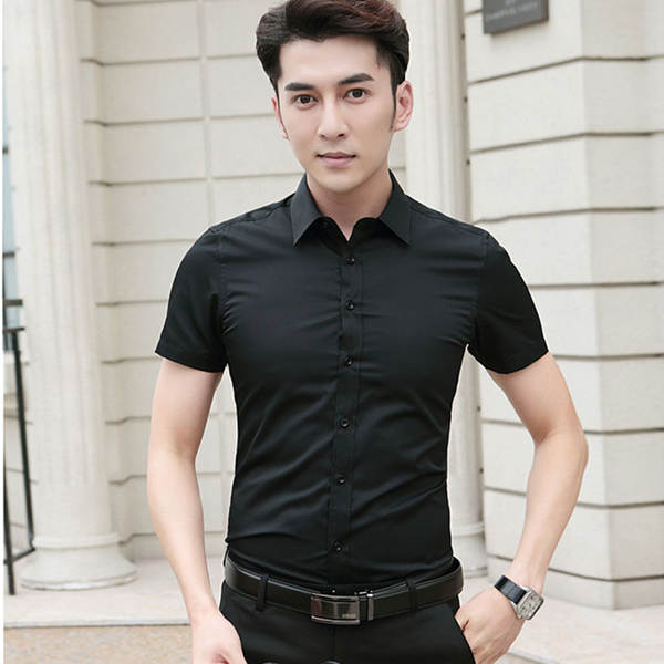 T-shirt masculino profissional nova camisa masculina de pulseira curta camisa branca de negócios camisa masculina fábrica vácuo anúncio atacado