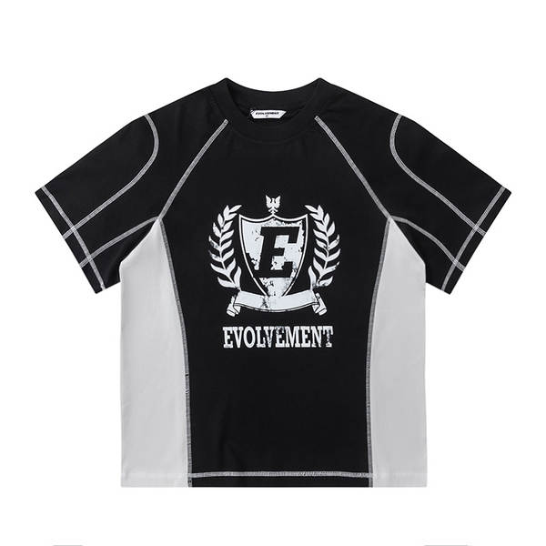T-shirt de verão de 2026 para homens de pulso curto americano T-shirt esportivo hiphop para homens de pulso curto