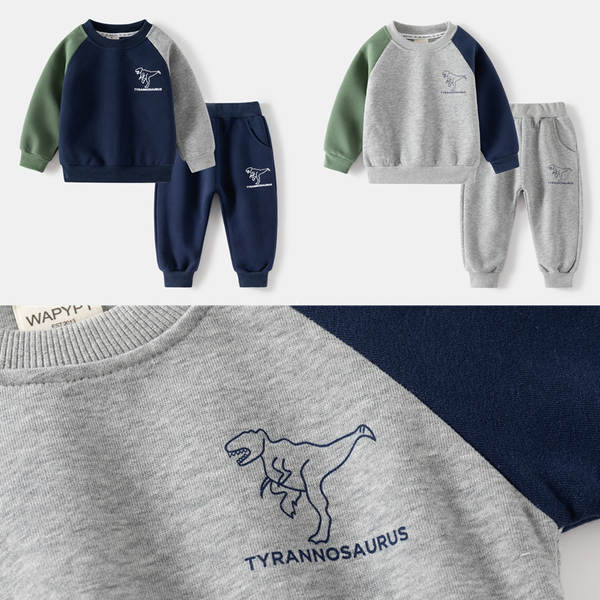Conjunto Infantil de 2 Peças com Estampa de Dinossauro