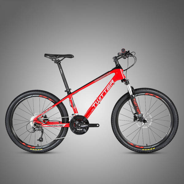 24 polegadas 27 velocidades roda de fibra de carbono bicicleta de montanha homens e mulheres estudantes adolescentes montanha bicicleta ao ar livre