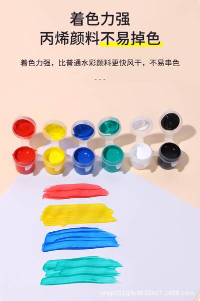 Painel de tinta transfronteiriço de acrílico para bonecas de criança Didi pintura grafite 3 ml 12 cores 6 coloração de pintura colorida