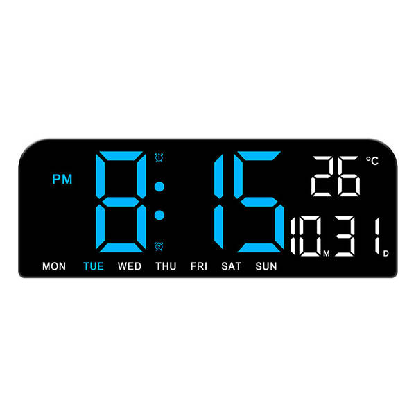 Novo relógio de tela grande simples de LED Relógio de mesa criativo de tamanho grande de relógio de mesa pendurável 0707