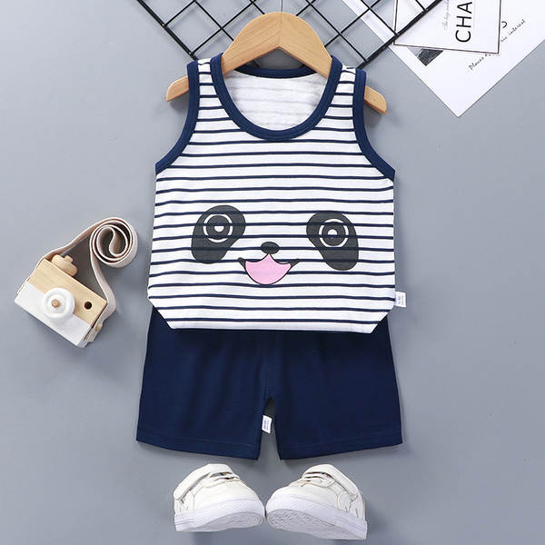 Vestido de verão infantil de algodão
