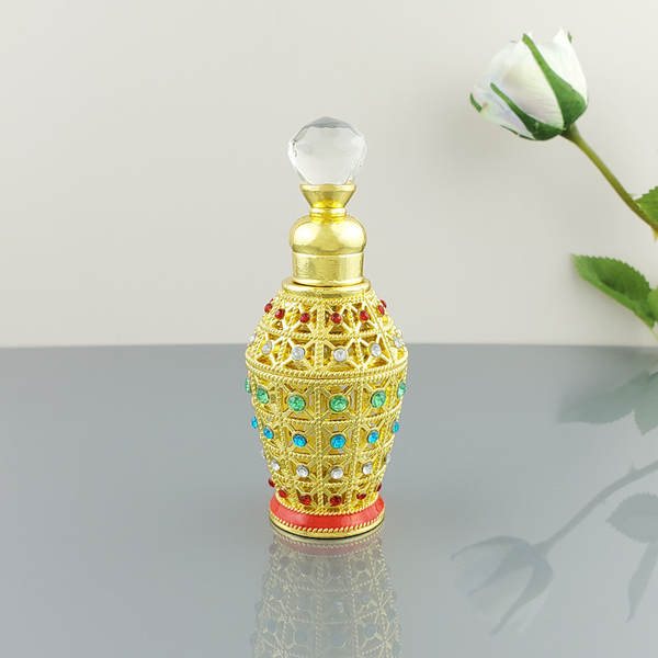 Egipto Dubai Frasco de perfume antigo do Oriente Médio Frasco de perfume de óleo essencial Árabe Frasco de distribuição de óleo essencial 12ml