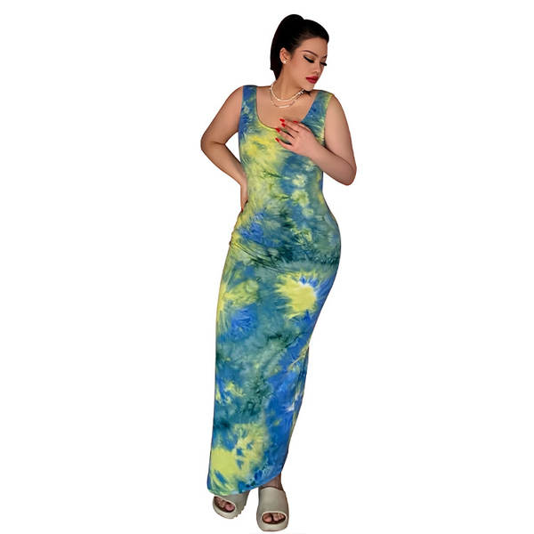 Vestido longo feminino justo