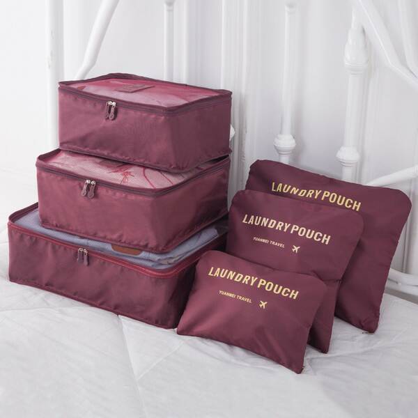 Bagagem de viagem personalizada 6 peças de bagagem multifuncional de roupa de viagem de calçado de classificação de bagagem