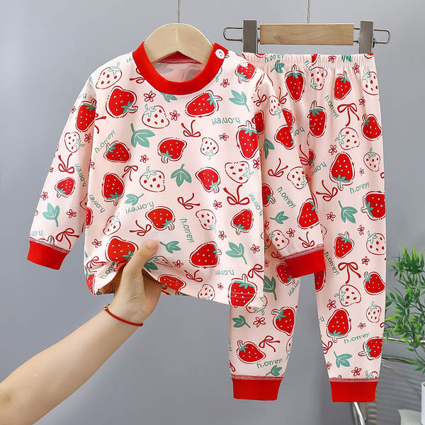 Conjunto de pijama de algodão para crianças