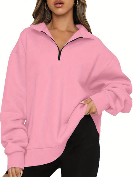 Roupas femininas europeias 2025 outono inverno novo modelo de camisa de lazer da Amazon meia cadeia de cabeça de mangas longas camisa esportiva guarda-roupa