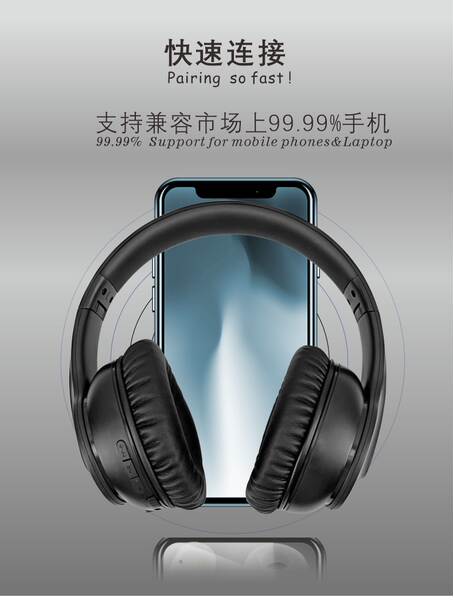 Fabricante de logotipo personalizado transfronteiriço de fones de ouvido Bluetooth de longa duração