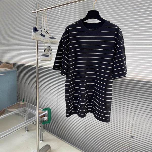 Versão correta 25 verão novo modelo miu falso casamento tiras de corda relaxante calça curta T-shirt masculino e feminino do mesmo estilo colarinho