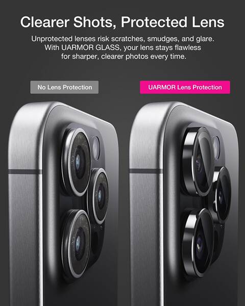 Filme de vidro estilizado para iPhone 17 Pro Max, proteção de tela de alumínio com 1 pedaço