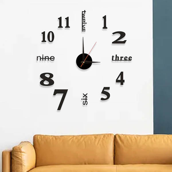Relógios DIY criativos de parede da noite da moda com relógios simples e silenciosos para o quarto