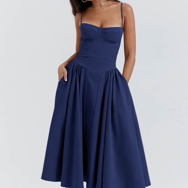2026 Verão Novo Transfronteiriço Europeu e Americano Roupa de Mulher de Comércio Exterior Roupa de Mulher Francesa de vestido sem mangas
