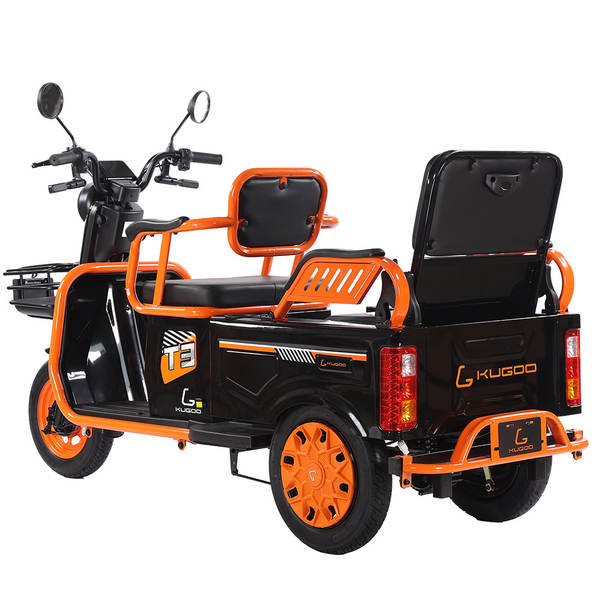KUGOO T3 triciclo elétrico 500W 60V 60KM faixa de rodagem motorizada triciclo 3 rodas