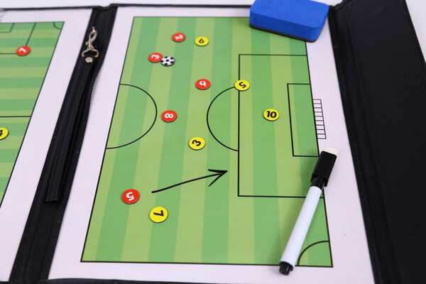 O treinador de táticas de futebol portátil comanda o treinador de treinamento de futebol de táticas magnéticas dobráveis.