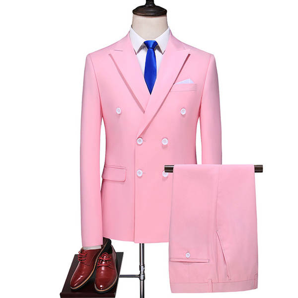 Vestido duplo de dois pedaços de roupa transfronteiriça puro para homens 7110 de vinho vermelho