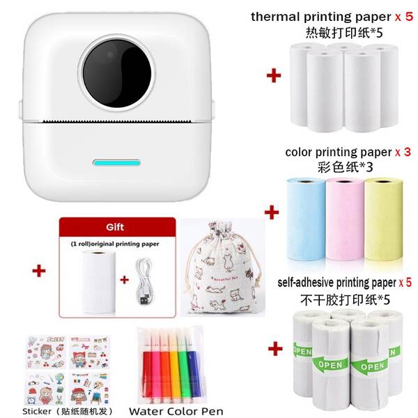 Mini impressora sem fio sem fio de venda quente transfronteiriça celular inteligente sem tinta Bluetooth impressora de fotos domésticas de pequeno porte