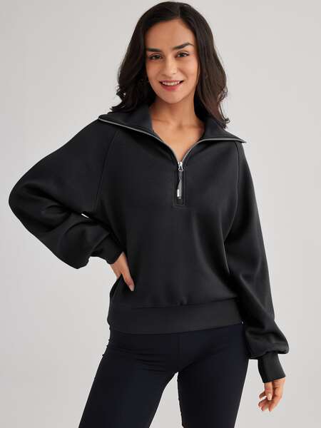 23 Outono roupas femininas super grande camisa de esportes meia-cadeia cabelo comprido um quarto-cadeia-cadeia camisa de guarda-chuva