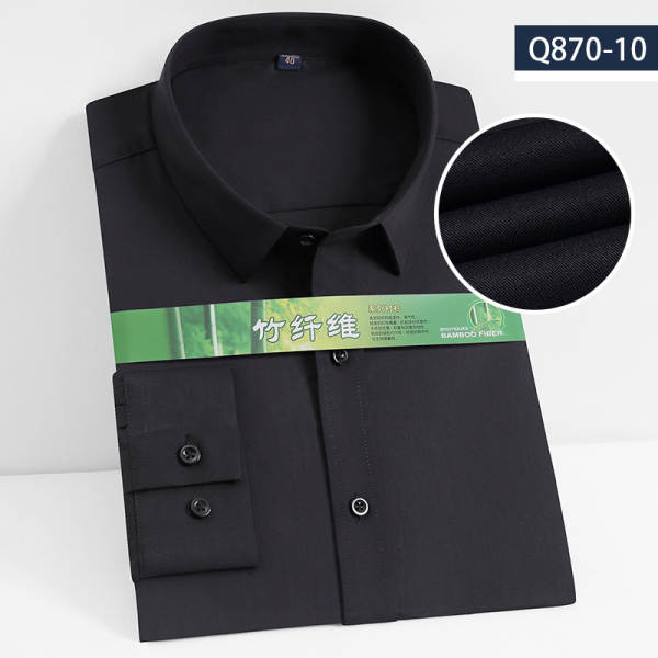 Camisa de bambu masculina longa manga