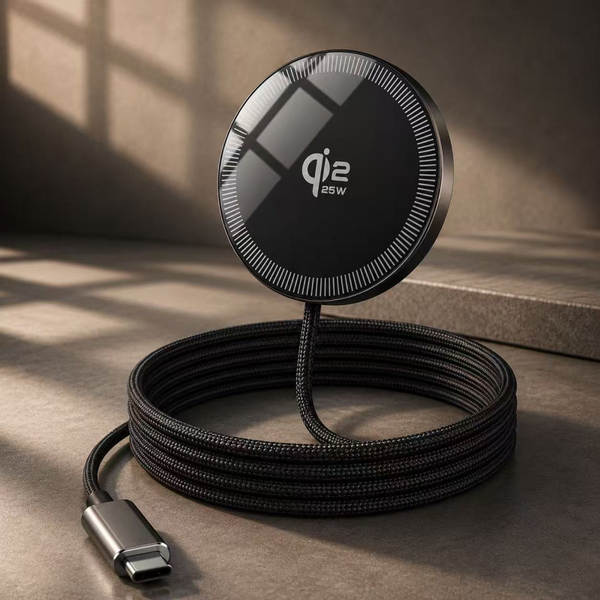 Carregador sem fio magnético de 25W Qi2.2 de baixa temperatura para carregamento sem fio da Apple 12-17 Magsafe