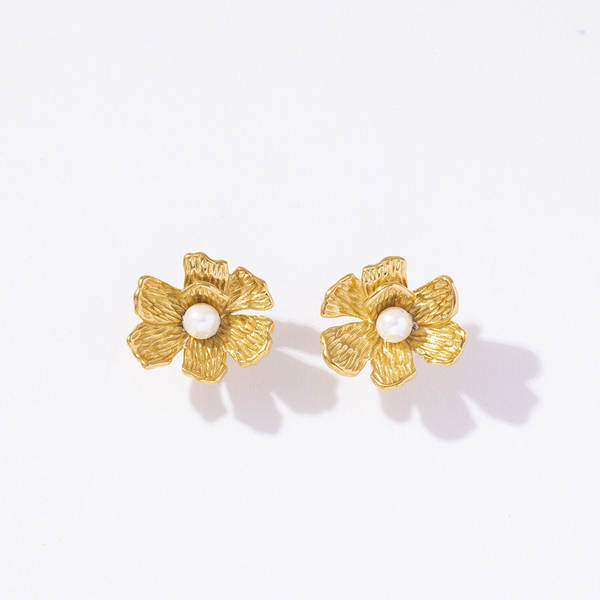 Brinco Pérola Aro 18K Ouro