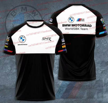 T-Shirt masculino BMW Motorcycle Racing T-Shirt confortável Moto GP de mangas curtas