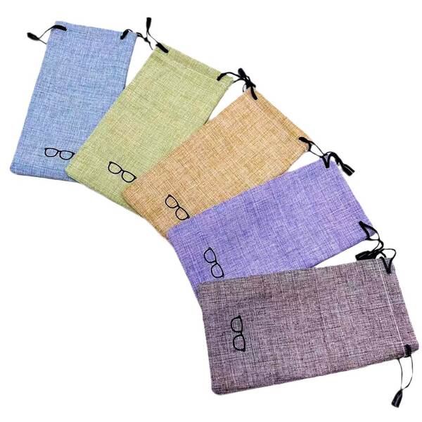 Novo logo impresso bolsa de óculos de sol de cor preta bolsa de celular fabricante atacado bolsa de óculos