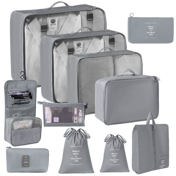 Bolsa de viagem da Amazon 7 peças de bagagem ao ar livre bolsa de distribuição multifuncional de maquiagem de roupas