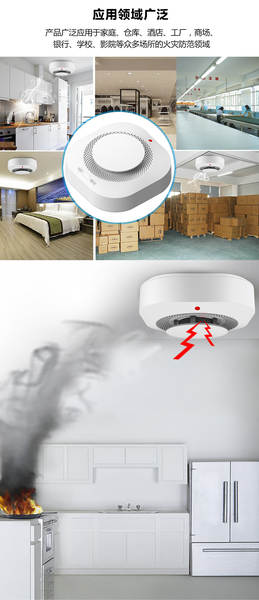 Alerta de fumaça WIFI inteligente para sensores de fumaça de incêndio domésticos de recepção remota de notificações