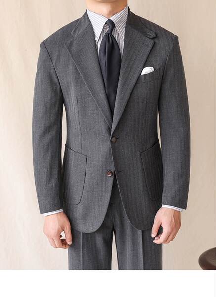 2017 Outono-Inverno masculino uniforme corte de roupa de negócios reposição de corpo de Nápoles casaco de pano de pano duplo pano de pano