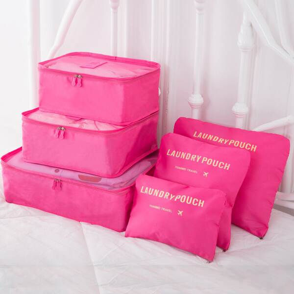 Bagagem de viagem personalizada 6 peças de bagagem multifuncional de roupa de viagem de calçado de classificação de bagagem