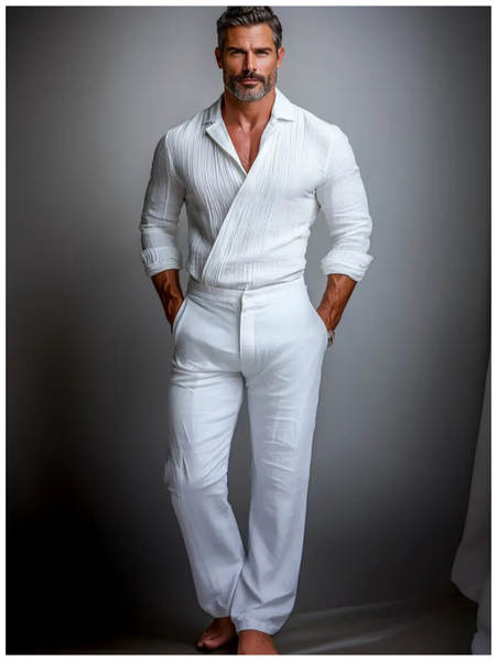 Transfronteiriço do comércio exterior muscular homens V camisa de colar negócios lazer estilo americano longas mãos jovem popular colar camisa masculina