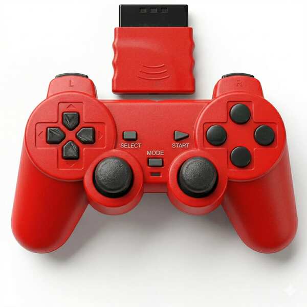 Jogo sem fio PS2 bracelete duplo vibração 2.4G bracelete sem fio com suporte para PS2 host transparente cor