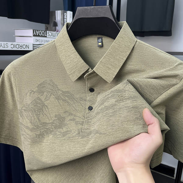 Nova camisa de gelo de verão para homens T-shirts masculinos T-shirts masculinos T-shirts masculinos