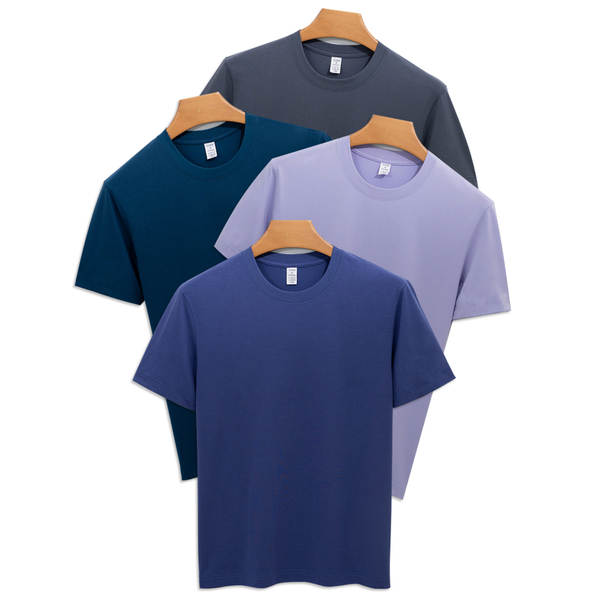 High-end 220g Solona T-Shirt Homem Meia-Lança Modelo T-Shirt Corta-Lança Homem T-Shirt Puro Fim de Verão