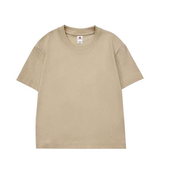 Camiseta de algodão puro para crianças 220 gramas de algodão personalizado padrão de logotipo para crianças vestido de verão para o comércio exterior