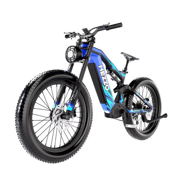 HEZZO bicicletas elétricas de fibra de carbono de 1500W26 polegadas de velocidade de neve de longa duração