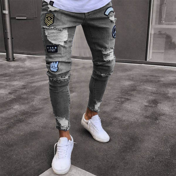 Jeans masculinoswisheBay Pequenos Pés Quente Venda de Calças masculinasJeans 4X Bandeira Transfronteiriça LS