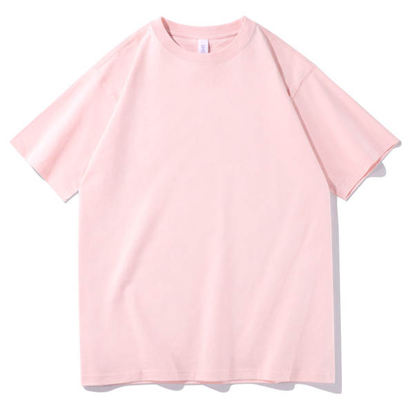 T-shirt de algodão puro para homens de peso pesado de 230 g de pulso diário para homens de pulso curto