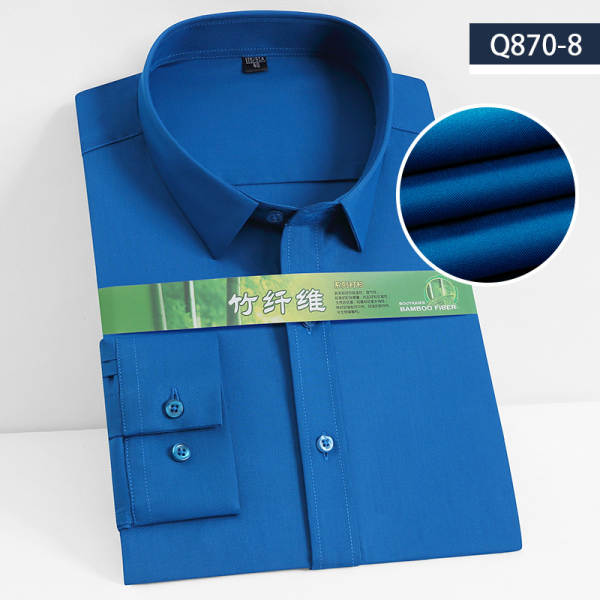 Camisa de bambu masculina longa manga
