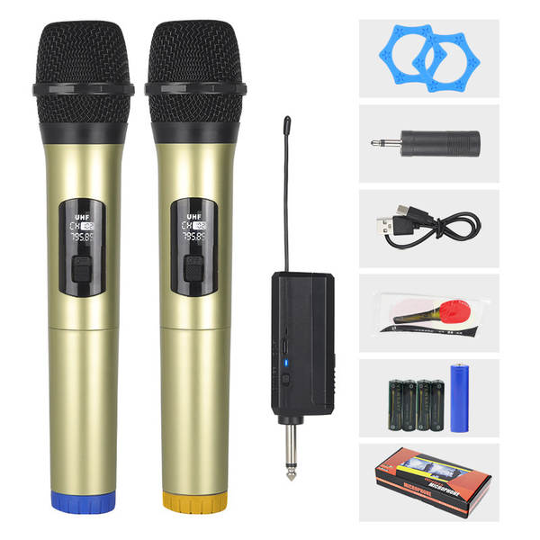 Carregador de microfone sem fio para duas casas de cartão de som KTV palco de transmissão ao vivo K-Song V-Song profissional portátil