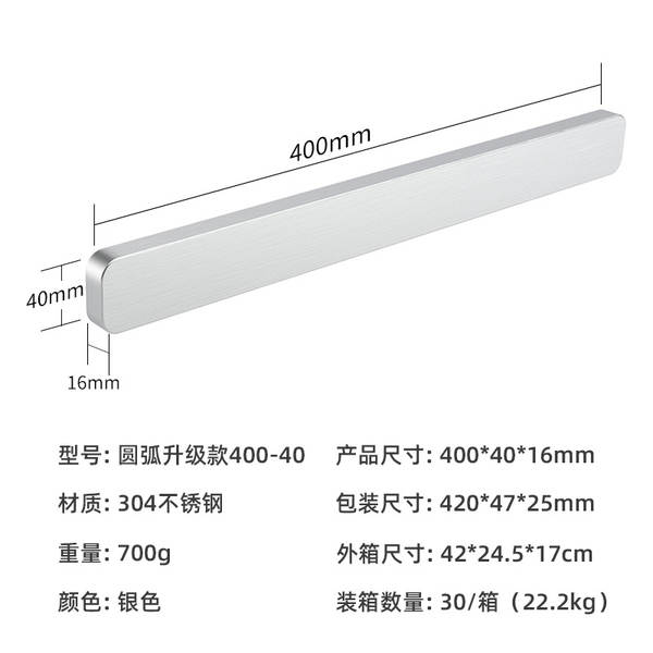 Suporte Magnético para Facas de Aço Inox