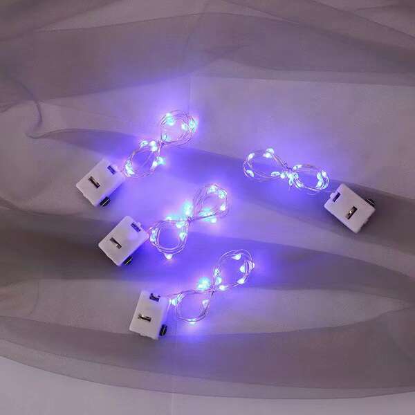 LED corda de cobre lâmpada pequena caixa branca de três camadas de regulação de corda de luz atmosfera de decoração de corda de luz com corda de luz flash corda de luz pequena