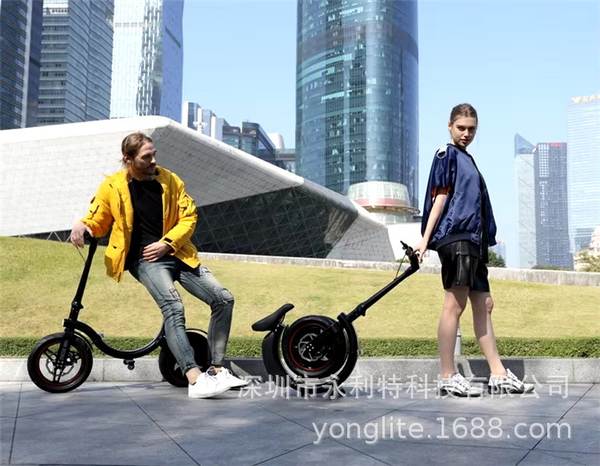 Nova bicicleta elétrica de 14 polegadas dobrável com bateria de lítio, carro elétrico de duas rodas